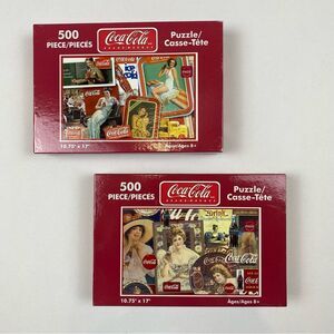 NIB Sealed Coca-Cola Vintage Advertising 2004 Puzzle Bundle